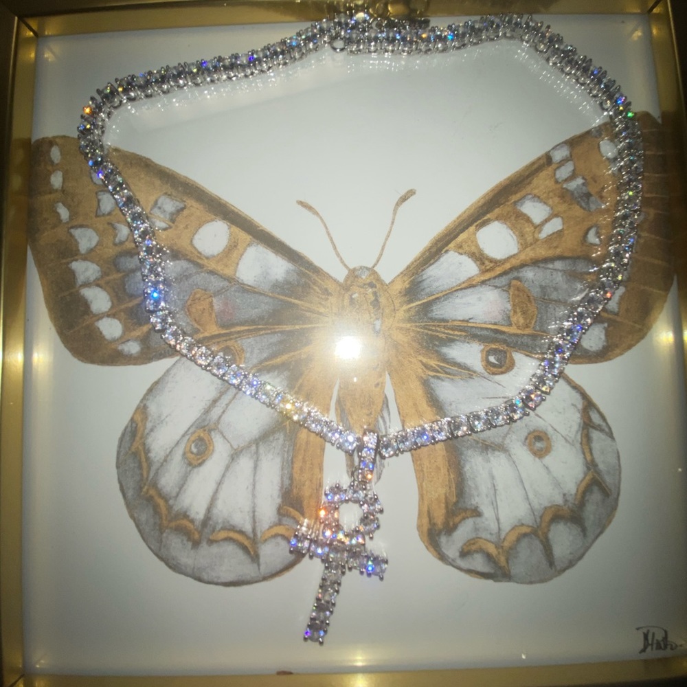 Diamond Silver Platted Necklace